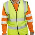 Beeswift Essential Bulk Buy Hi-Vis Vest (Pack Of 100) Saturn Yellow additional 1
