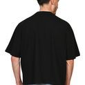 Casual Classics Ringspun Combed 220 Boxy Oversize Extended Neck T-Shirt - Black additional 2