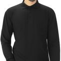 Casual Classics Classic Polycotton Long Sleeve Pique Polo 190gm - Black additional 2