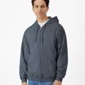 Gildan Softstyle Midweight Fleece F/Z Hood Sweatshirt Adult - Dk Heather additional 2