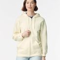 Gildan Softstyle Midweight Fleece F/Z Hood Sweatshirt Adult - Off White additional 2