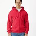 Gildan Softstyle Midweight Fleece F/Z Hood Sweatshirt Adult - Red additional 1