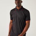 Regatta Professional Navigate Recycled Short Sleeve Polo - Black/Classic Red additional 4