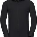 Russell Collection Fitted Ultimate Stretch Long Sleeve Shirt Mens - Black additional 2