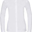 Russell Collection Fitted Ultimate Stretch Long Sleeve Shirt Ladies - White additional 2