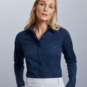 Russell Collection Fitted Ultimate Stretch Long Sleeve Shirt Ladies - White additional 1