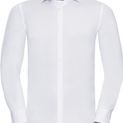 Russell Collection Fitted Ultimate Stretch Long Sleeve Shirt Mens - White additional 2