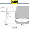 Tough Cover Transit Van 2 Seat Cover Double Grey additional 3