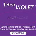 Febra™ Violet Nitrile Milking Glove, Powder Free (90Pk) additional 1
