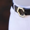 Coldstream Hutton Diamante Leather Belt - Black/Gold additional 7