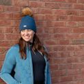 Coldstream Lamberton Bobble Hat - Cool Slate Blue additional 4