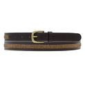 Hy Crystal Diamante Leather Belt - Brown - Gold Diamante additional 3