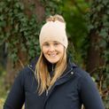 Hy Equestrian Alaska Diamante Bobble Hat - Beige/Gold additional 2