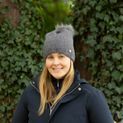 Hy Equestrian Alaska Diamante Bobble Hat - Grey/Black additional 2