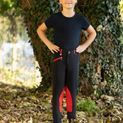 Hy Equestrian Belton Children's Jodhpurs - Navy/Red additional 1