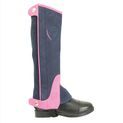 Hy Equestrian Belton Children’s Half Chaps - Navy/Pink- Large additional 1