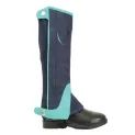 Hy Equestrian Belton Children’s Half Chaps - Navy/Teal additional 1