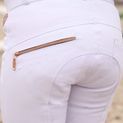 Hy Equestrian Cadiz Mizs Competition Breeches - White/Rose Gold additional 11