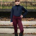 Hy Equestrian Children's Melton Riding Tights - Fig additional 3