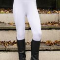 Hy Equestrian Children's Melton Riding Tights - White additional 1