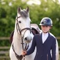 Hy Equestrian Children's Roka Royal Show Jacket - Navy with Rose Gold Diamantes additional 16