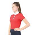 Hy Equestrian Children's Scarlet Show Shirt - Red/White additional 1