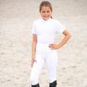 Hy Equestrian Children's Selah Competition Riding Tights - White additional 5