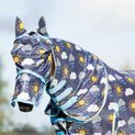 Hy Equestrian Come Rain or Shine Fly Mask with Ears and Detachable Nose - Navy/Blue/Yellow additional 2