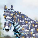 Hy Equestrian Come Rain or Shine Fly Mask with Ears and Detachable Nose - Navy/Blue/Yellow additional 1