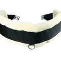 Hy Equestrian Detachable Faux Fur Elasticated Girth - Natural/Black additional 2