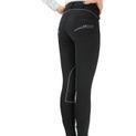 Hy Equestrian Diamante Ladies Breeches - Black/Berry additional 4