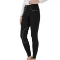 Hy Equestrian Diamante Ladies Breeches - Black/Berry additional 1