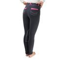 Hy Equestrian Diesel Ladies Jodhpurs - Charcoal/Pink additional 4