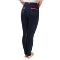 Hy Equestrian Diesel Ladies Jodhpurs - Navy/Red additional 3