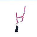Hy Equestrian DynaForce Head Collar &amp; Lead Rope - Raspberry/Navy additional 1
