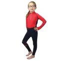 Hy Equestrian DynaMizs Ecliptic Riding Tights - Red/Navy additional 1