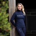 Hy Equestrian Elevate Allure Cross Neck Jumper - Navy additional 8