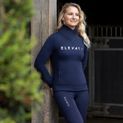 Hy Equestrian Elevate Allure Cross Neck Jumper - Navy additional 10