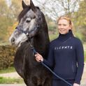 Hy Equestrian Elevate Allure Cross Neck Jumper - Navy additional 5