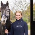 Hy Equestrian Elevate Allure Cross Neck Jumper - Navy additional 7