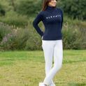 Hy Equestrian Elevate Allure Cross Neck Jumper - Navy additional 1