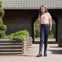 Hy Equestrian Elevate Allure Mizs Riding Tights - Navy/Rose Gold additional 3
