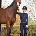 Hy Equestrian Elevate Allure Mizs Riding Tights - Navy/Rose Gold additional 20
