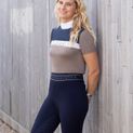Hy Equestrian Elevate Allure Show Shirt - Navy/Fossil/White additional 6