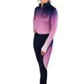 Hy Equestrian Elevate Riding Tights - Navy/Rose additional 1