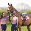 Hy Equestrian Elevate Riding Tights - Navy/Rose additional 5