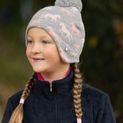 Hy Equestrian Flaine Children's Hat - Grey/Pink additional 2