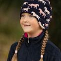Hy Equestrian Flaine Children's Hat - Navy/Pink additional 2