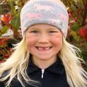 Hy Equestrian Flaine Children's Headband - Grey/Pink additional 3