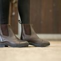 Hy Equestrian Fleece Lined Wax Leather Zip Jodhpur Boot - Brown additional 11